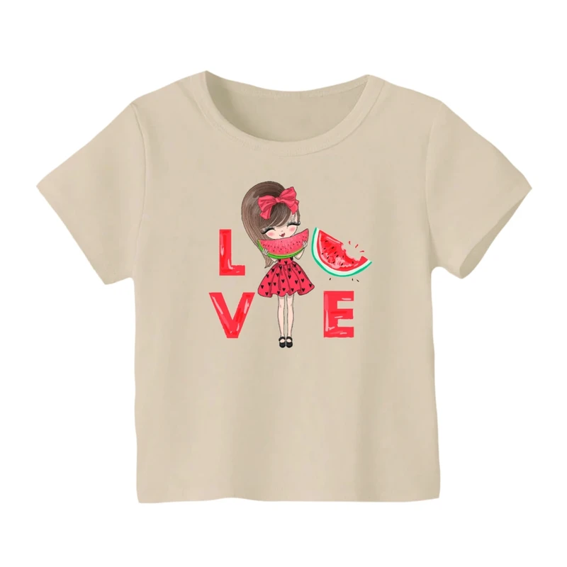 تی شرت آستین کوتاه بچگانه مدل دخترک یلدایی کد 17