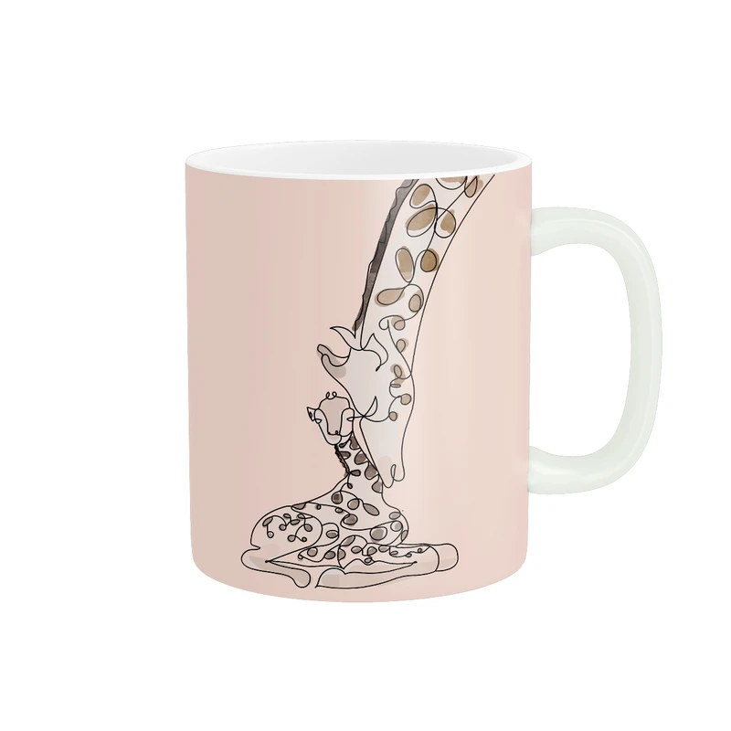 ماگ طرح حیوان زرافه مادر کد 136