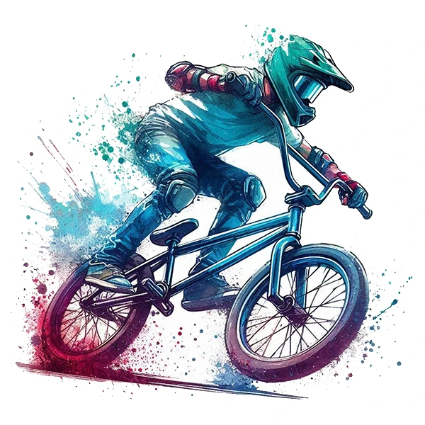 استیکر پارچه و لباس پاد آفرین طرح دوچرخه سواری کد 4115