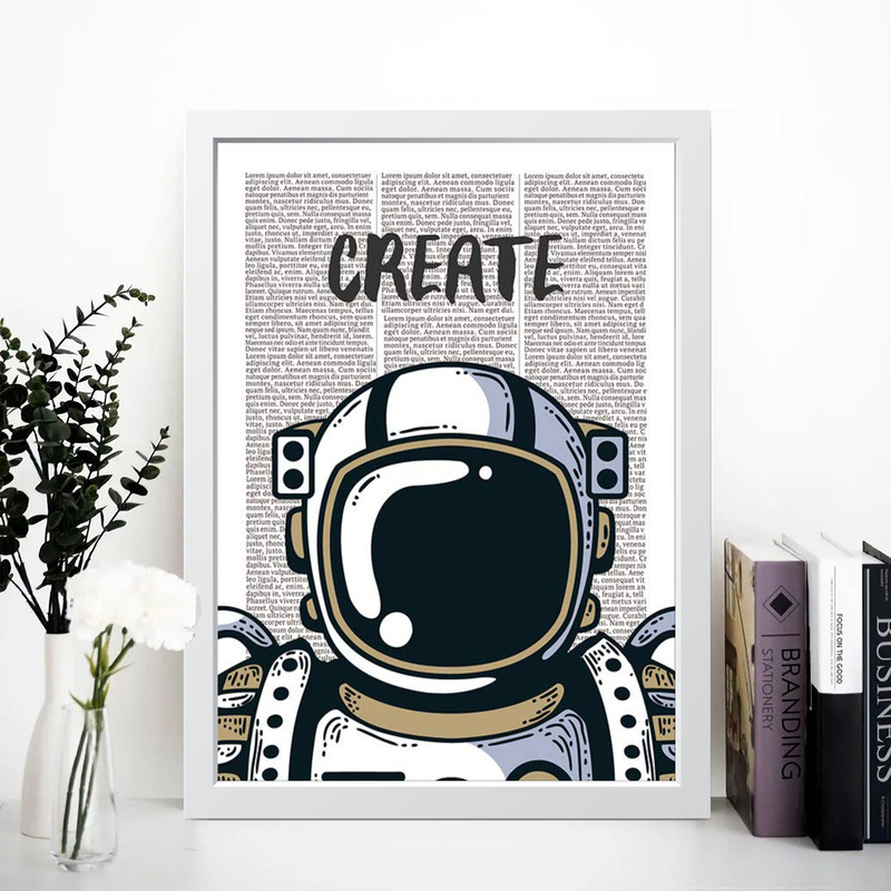 تابلو مدل فضانورد Create کدS1629-w تابلو مدل فضانورد Create کدS1629-w
