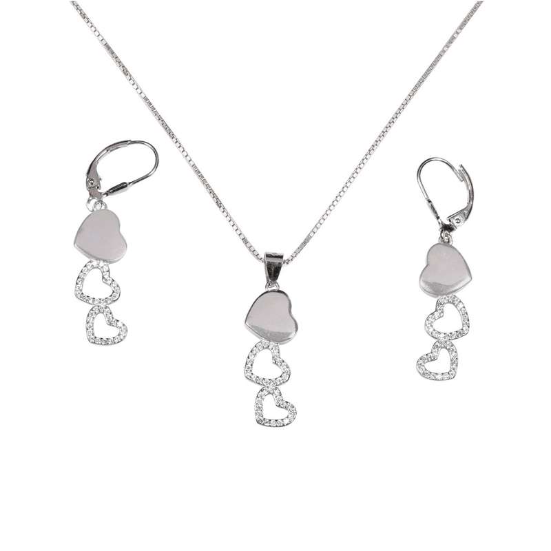 نیم ست نقره زنانه مدل 22044