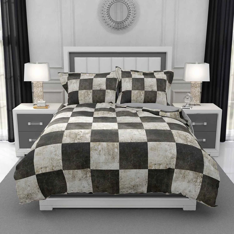 سرویس روتختی مدل شطرنجی DF168 دو نفره 6 تکه