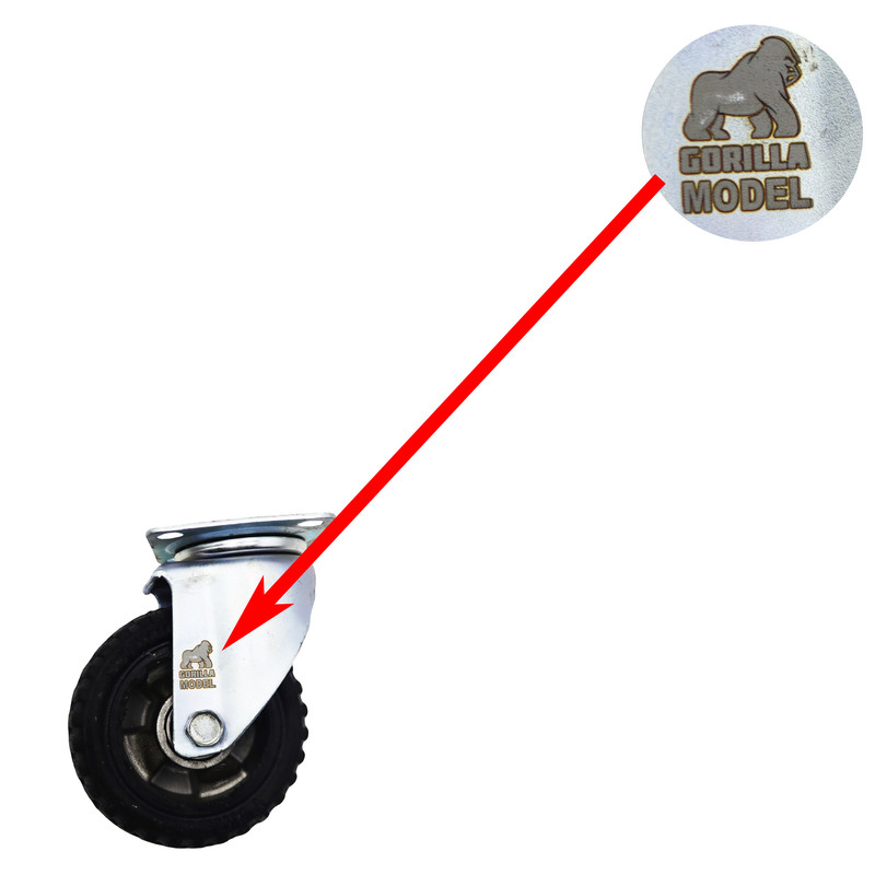 چرخ کفی‌دار مدل گوریلا کد YP-GARDAN-35*120MM