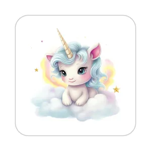 زیر لیوانی کاکتی طرح اسب تک شاخ و یونیکورن مدل mp31114