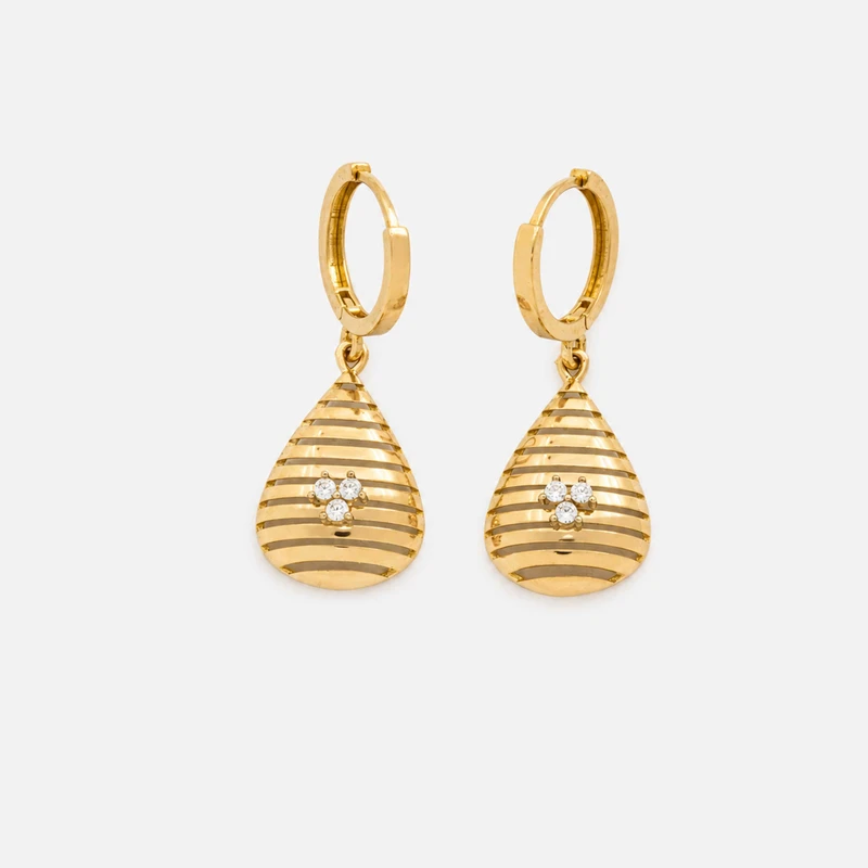 گوشواره کلیپسی طلا 18 عیار زنانه مایا ماهک مدل هرموس ME1295