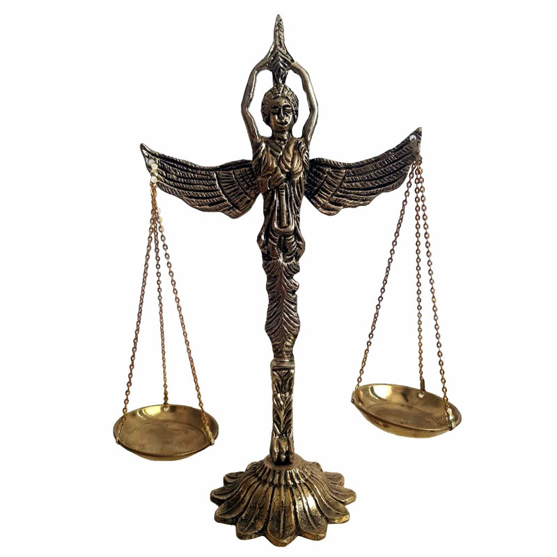 مجسمه برنزی مدل ترازوی عدالت