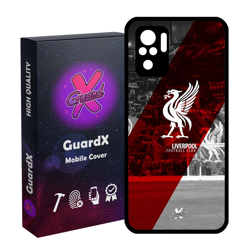 کاور گارد ایکس طرح Liverpool مدل Glass10045 مناسب برای گوشی موبایل شیائومی Redmi Note 10 4G / Note 10S