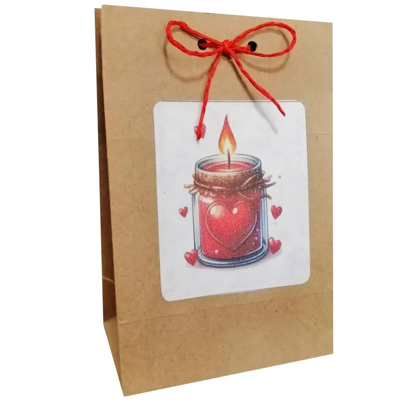 پاکت هدیه مدل شمع عاشقانه مجموعه دو عددی
