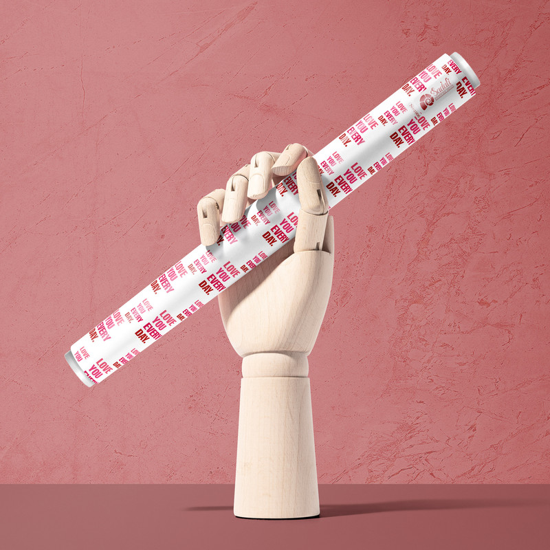 کاغذ کادو صدفی طرح لاو بسته 2 عددی