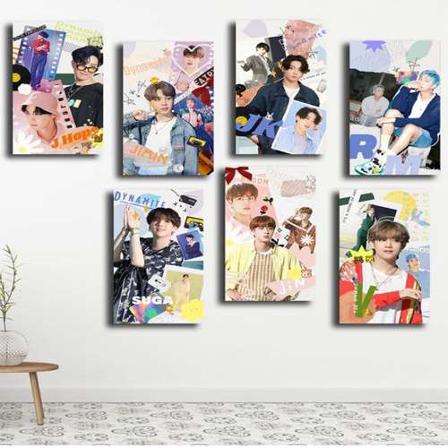 پوستردیواری طرح  BTS مدل x9 مجموعه هفت عددی
