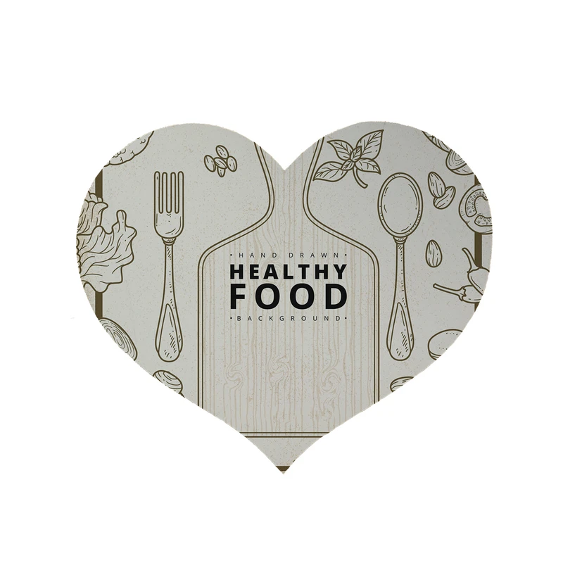 پادری مدل قلب طرح آشپزخانه کد 8463  سایز 90 × 90 سانتی متر