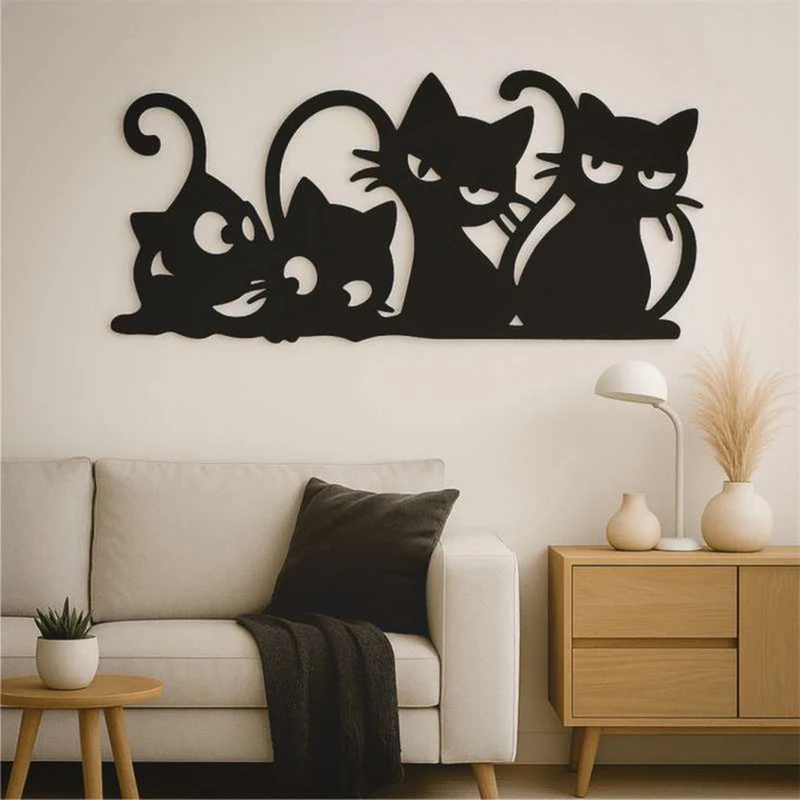 دیوارکوب دیزانور طرح گربه مدل 30 کد A090