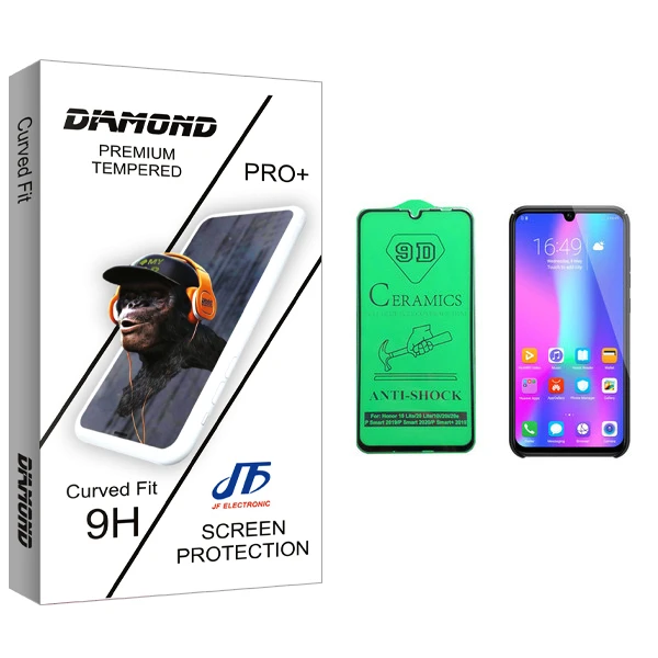 محافظ صفحه نمایش سرامیکی جی اف مدل Diamond glass مناسب برای گوشی موبایل آنر 10lite