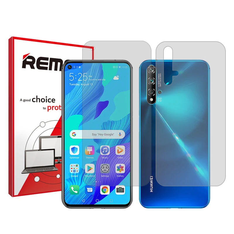 محافظ صفحه نمایش شفاف ریمکس مدل Resistant مناسب برای گوشی موبایل هوآوی nova 5Tبه همراه محافظ پشت گوشی
