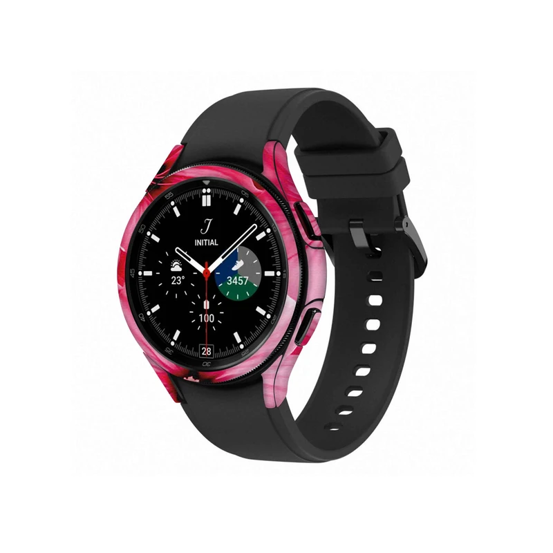  برچسب ماهوت طرح Pink-Flower مناسب برای ساعت هوشمند سامسونگ Watch4 Classic 42mm