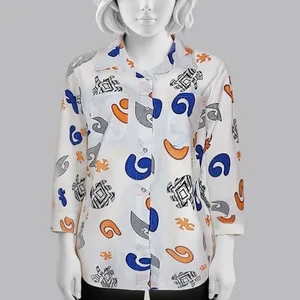 مانتو زنانه مدل لینن  طرح پازل 1