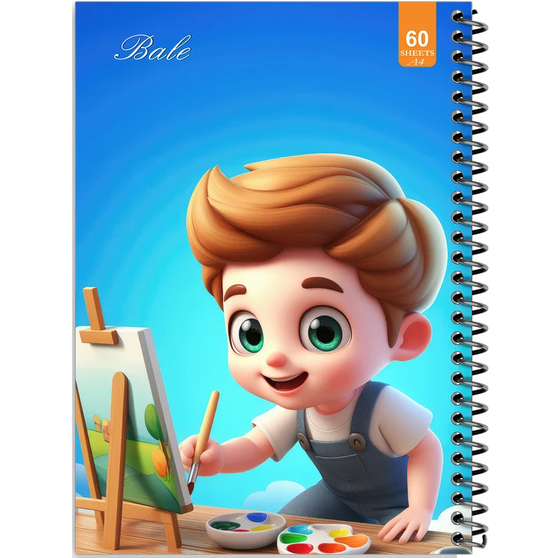 دفتر نقاشی 60 برگ انتشارات بله طرح فانتزی پسرانه کد A4-O424