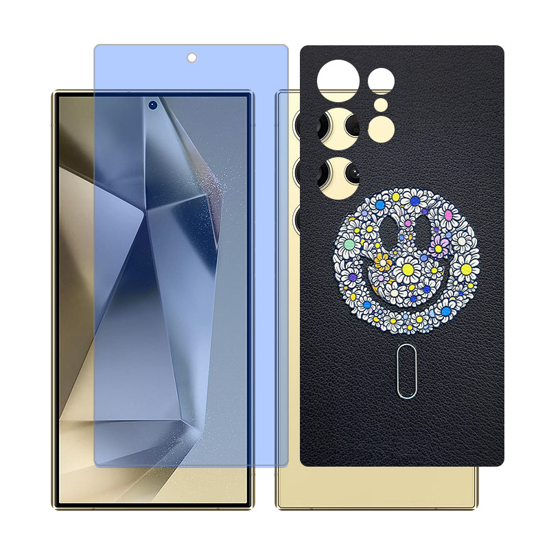 محافظ صفحه نمایش آنتی بلو گلس مدل Together مناسب برای گوشی موبایل سامسونگ Galaxy S24 Ultra به همراه برچسب پوششی