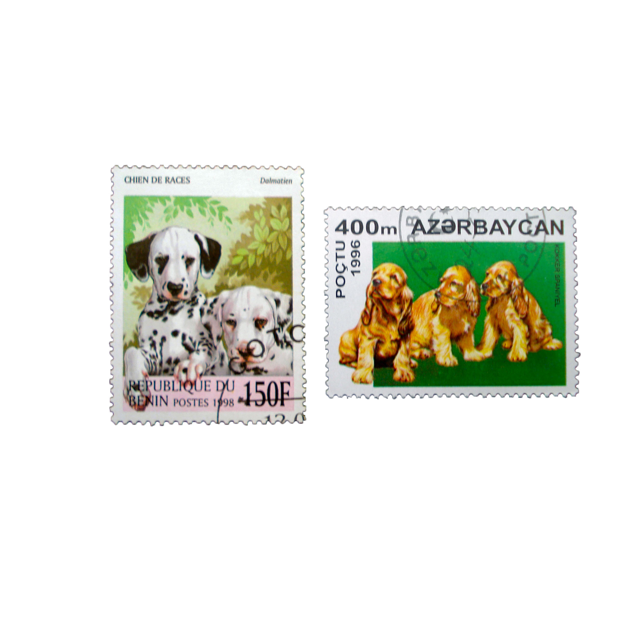 تمبر یادگاری طرح حیوانات مدل سگ سانان کد 904 مجموعه 2 عددی