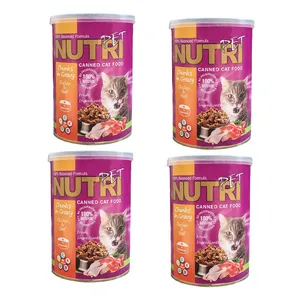 کنسرو غذای گربه نوتری پت مدل Chicken&Beef وزن 425 گرم بسته 4 عددی