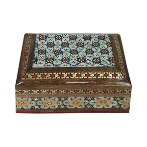 جعبه خاتم کاری مدل جا سکه ای طرح 4 گوش کد SP3