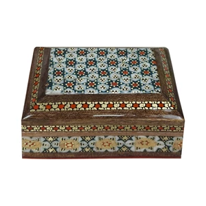 جعبه خاتم کاری مدل جا سکه ای طرح 4 گوش کد SP3