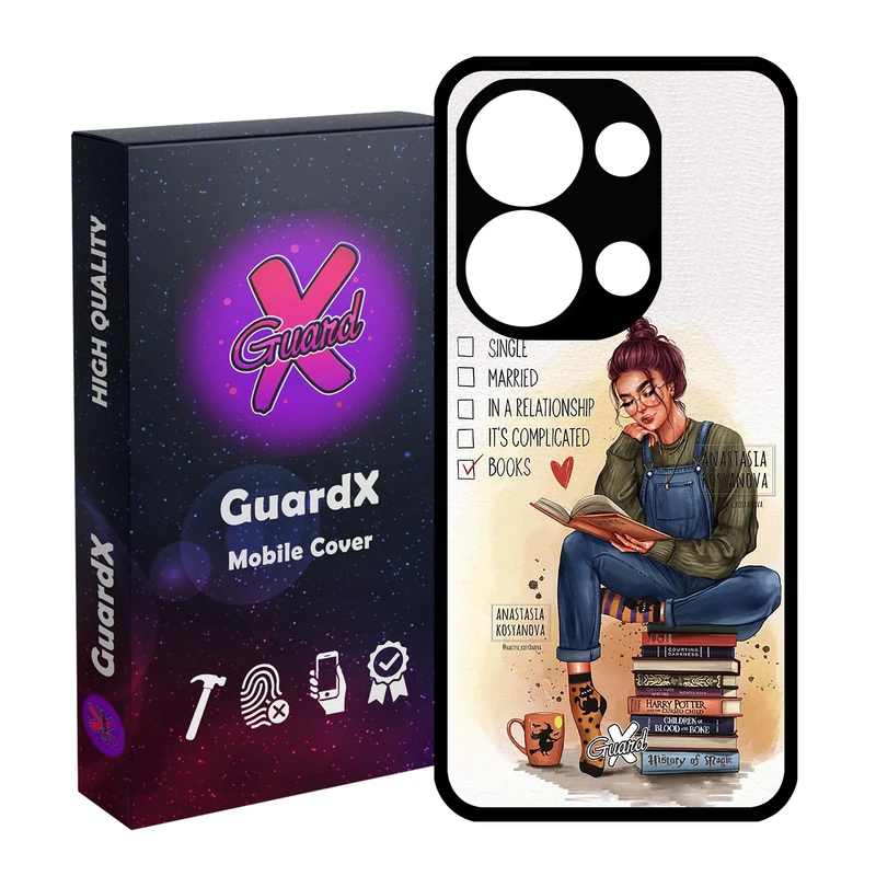 کاور گارد ایکس طرح دختر مدل Glass10286 مناسب برای گوشی موبایل شیائومی Redmi Note 13 Pro 4G / Poco M6 Pro 4G