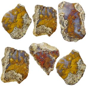 سنگ عقیق شجر پاییزی کد T 80 مجموعه 6 عددی
