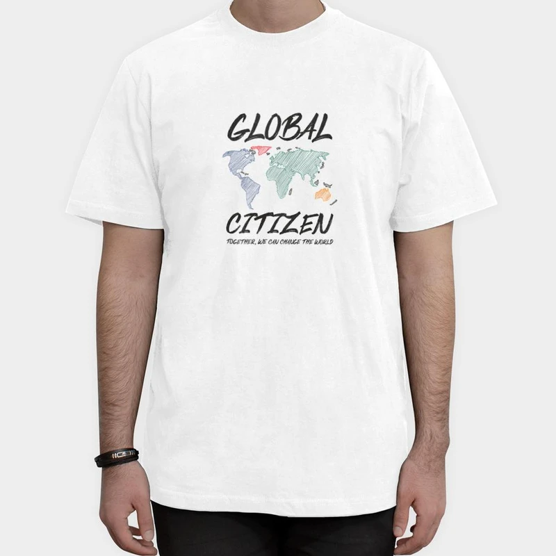 تیشرت آستین کوتاه مردانه مدل شهروند جهانی