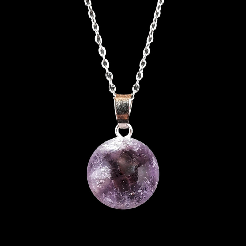 گردنبند زنانه مدل آمیتیست کد 2-61