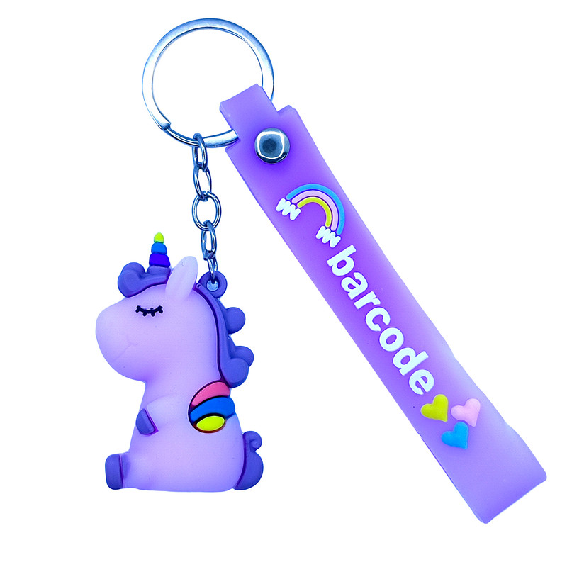 جاکلیدی دخترانه مدل سیلیکونی طرح یونیکورن تک شاخ کد 006