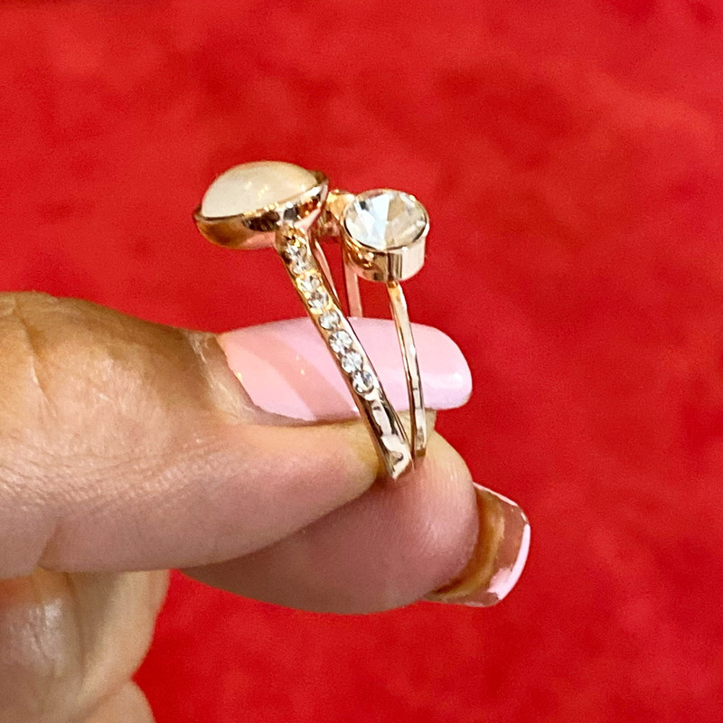 انگشتر دخترانه مدل Rg503 مجموعه 2 عددی