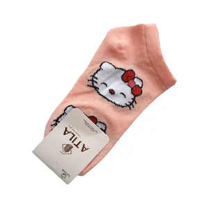 جوراب دخترانه مدل گربه کيتی کد 1349