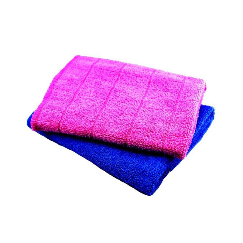دستمال میکروفایبر نظافت خودرو کد 1020 بسته دو عددی