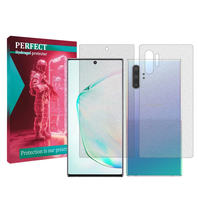 محافظ صفحه نمایش مات پرفکت مدل Tough مناسب برای گوشی موبایل سامسونگ Galaxy Note10 Plus 5G به همراه محافظ پشت گوشی
