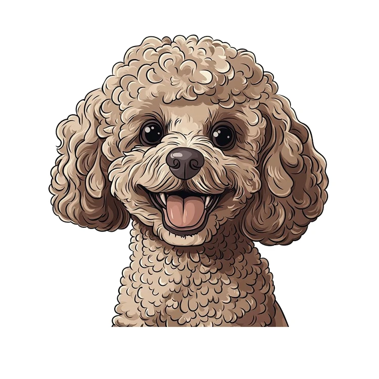 استیکر پارچه و لباس پاد آفرین مدل کارتونی طرح سگ کیوت فانتزی کد S2815