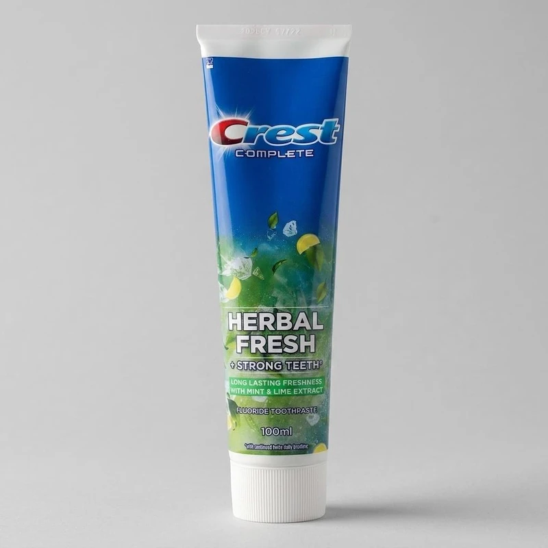 خمیر دندان کاهش دهنده پلاک دندان کرست مدل HERBAL FRESH حجم 100 میلی‌لیتر