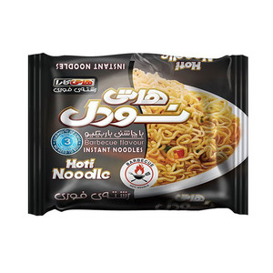 نودل نیمه آماده با طعم باربیکیو هاتی کارا - 77 گرم بسته 40 عددی