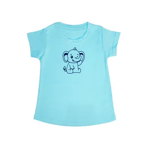 تی شرت آستین کوتاه دخترانه مدل فیل کوچولو کد 00Sr