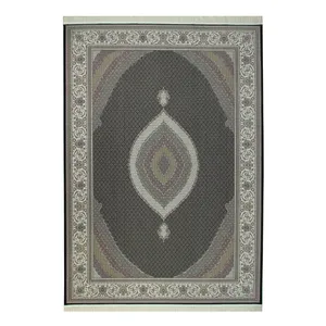 فرش ماشینی آذردکور طرح ماهی تبریز 1200 شانه کد 1817 زمینه سرمه ای 