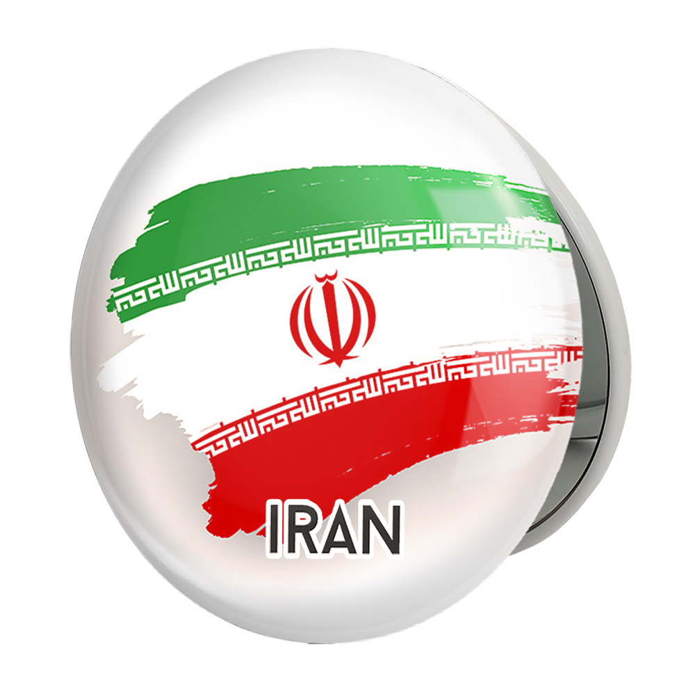 آینه جیبی خندالو طرح پرچم ایران مدل تاشو کد 20506 