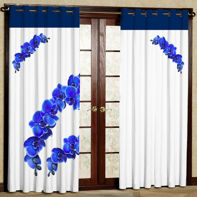 پرده مدل گل هازان پانچی کد 4295 سایز 140x200 سانتی متر