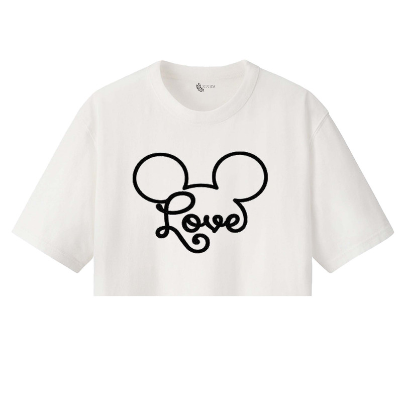 کراپ‌تاپ آستین کوتاه زنانه مدل میکی موس