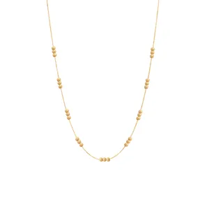 گردنبند طلا 18 عیار زنانه الی گالری مدل گوی البرناردو