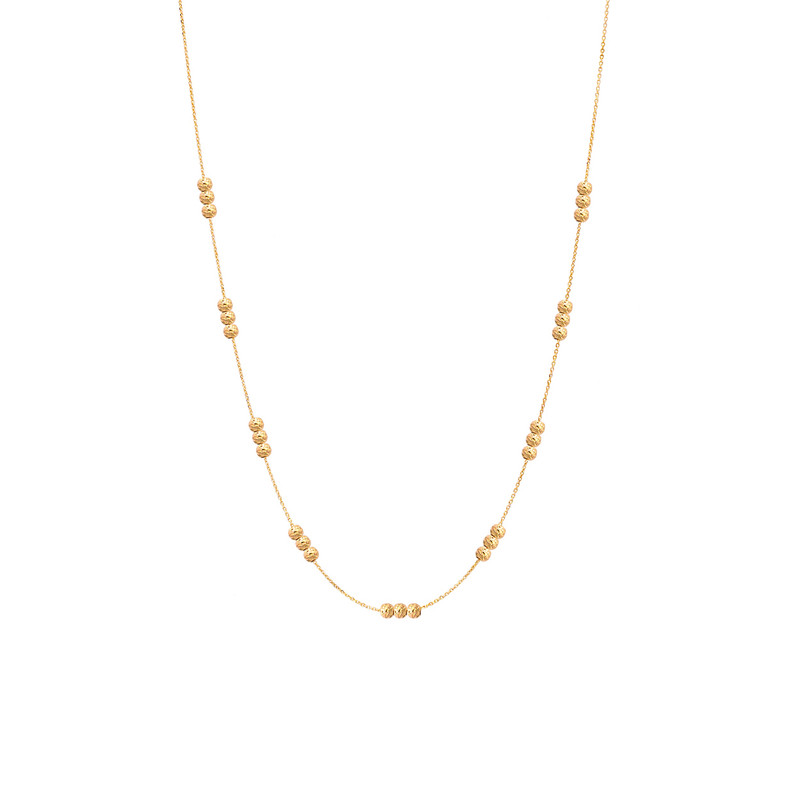 گردنبند طلا 18 عیار زنانه الی گالری مدل گوی البرناردو