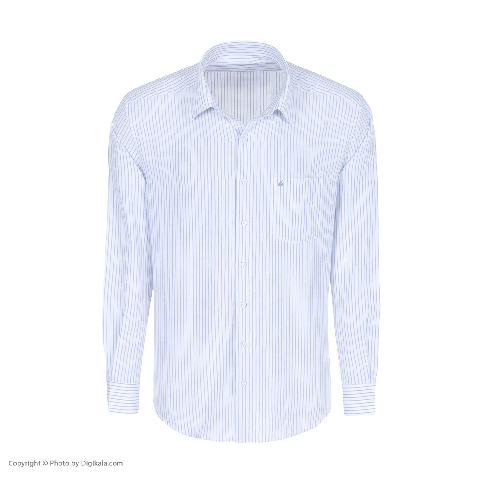 پیراهن آستین بلند مردانه ال سی من مدل 02181291-blue 175 -  - 2