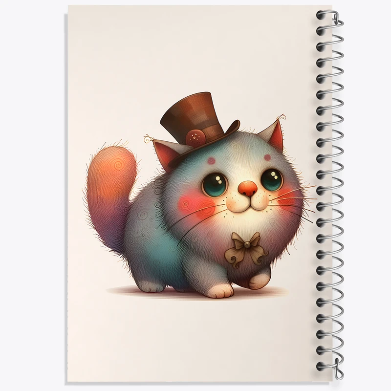 دفتر مشق 100 برگ خندالو طرح گربه بامزه کد F6175