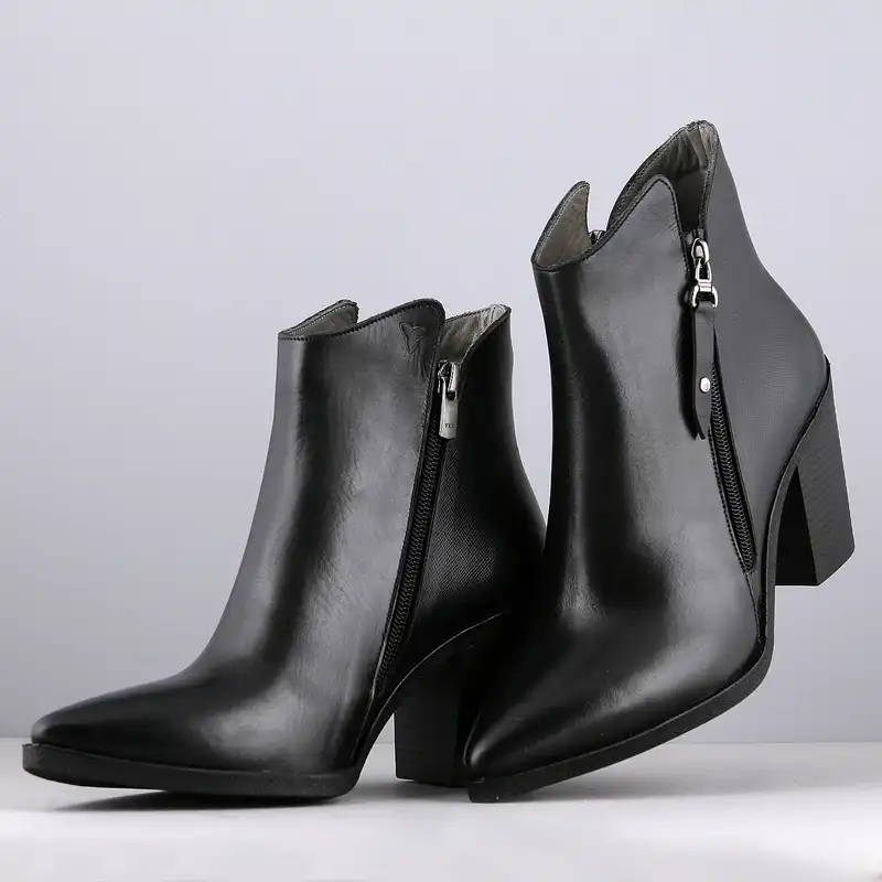 نیم بوت زنانه چرم یلسان مدل الارز کد mshk-ELR-604-HRMG