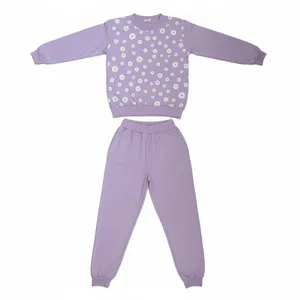 ست سویشرت و شلوار راحتی زنانه مدل  گل بابونه کد 0038