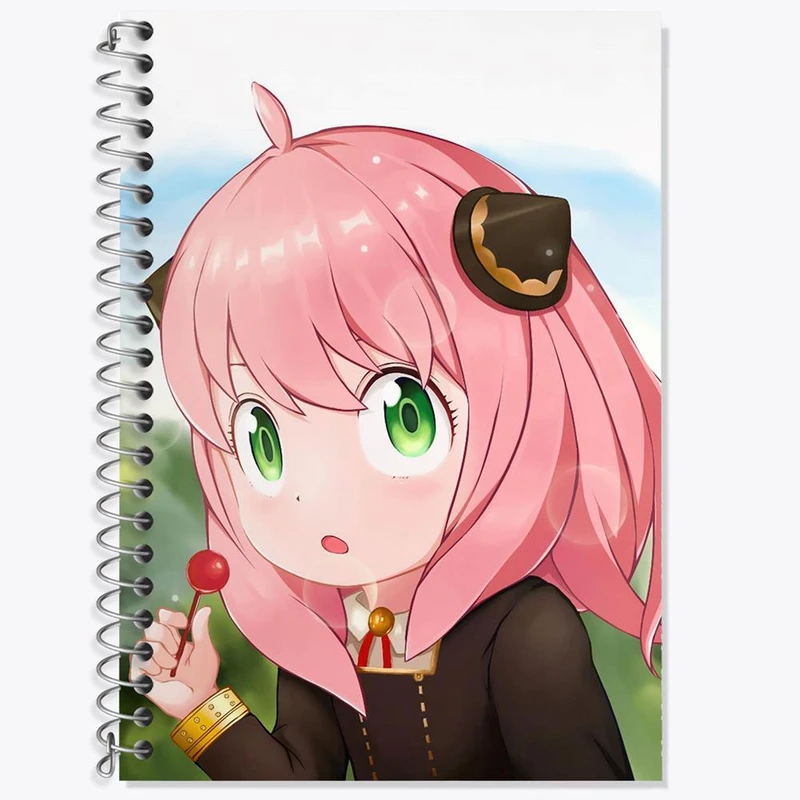 دفتر زبان 50 برگ خندالو مدل دو خط طرح انیا فورجر انیمه اسپای ایکس فمیلی Spy x Family کد 17658